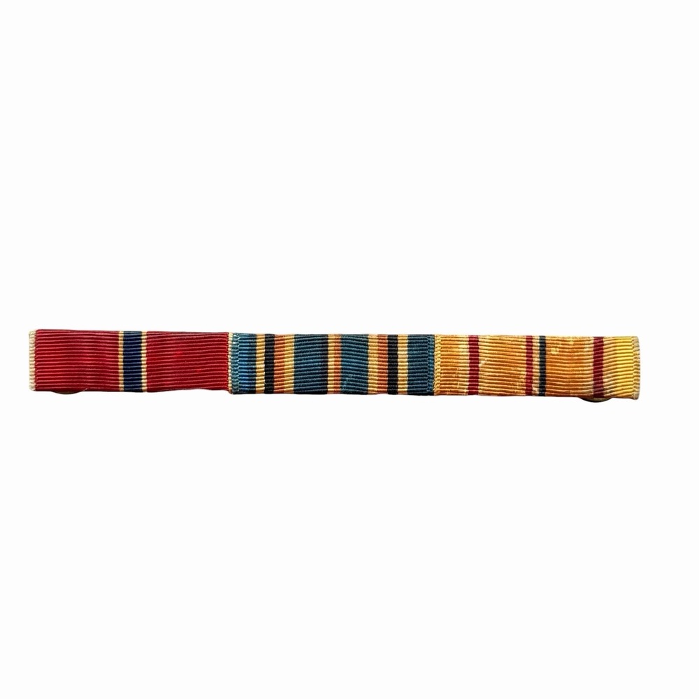 Pre WWII WW2 US Theater-Made‎ Three Ribbon Bar Set TB49
